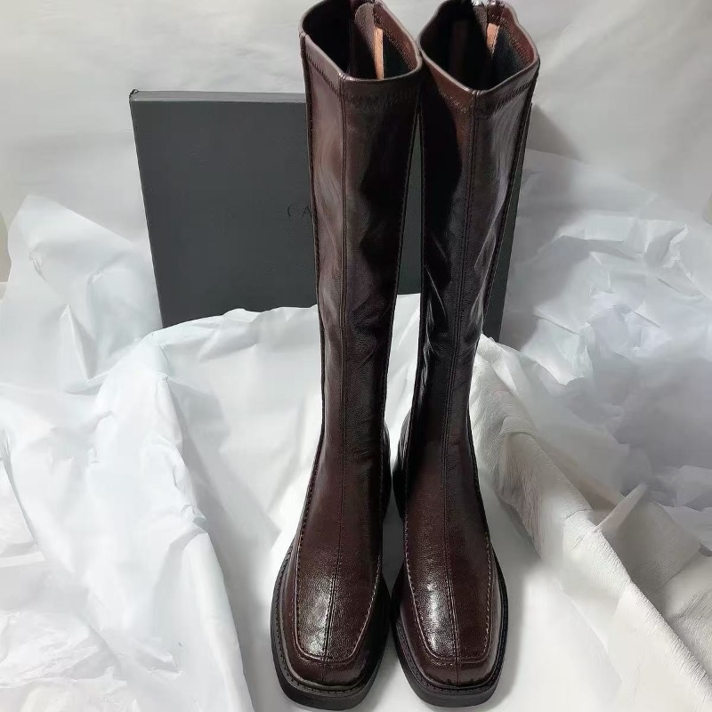 Knee High Boots Women - รองเท้าบูทหัวมนพื้นหนาสำหรับผู้หญิง, รองเท้าบูทแฟชั่นหุ้มข้อสูงรุ่นใหม่สำหรับฤดูใบไม้ร่วงปี 2026