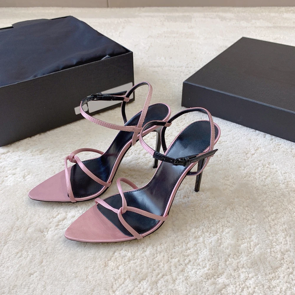 Women'S Shoes Clogs - รองเท้าส้นสูงแบบเปิดนิ้วเท้าสำหรับผู้หญิง ปี 2026 ดีไซน์หรูหรา สายคาดบางไขว้ สำหรับงานปาร์ตี้ฤดูร้อน