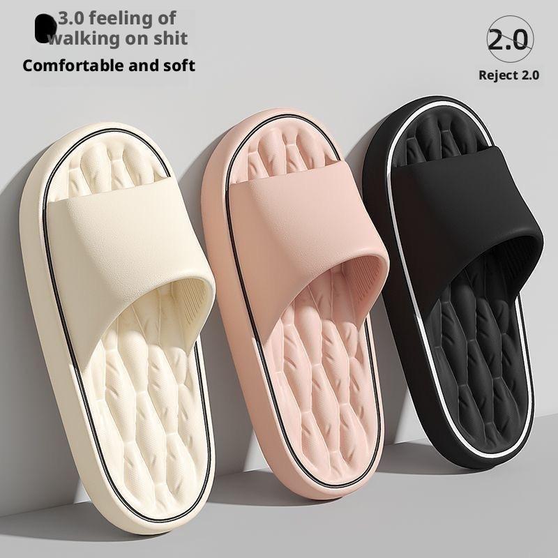 Mule Slip On - รองเท้าแตะลายเส้นสำหรับคู่รัก - รองเท้าแตะในร่มกันลื่นสำหรับฤดูร้อน รองเท้าใส่ในบ้าน EVA นุ่ม