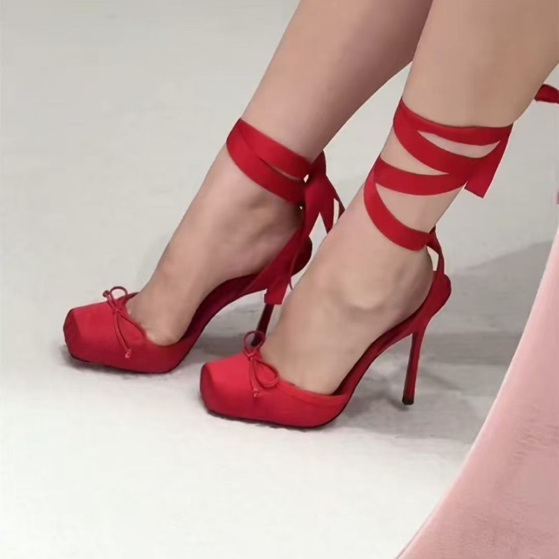 รองเท้าส้นสูงสีแดง, ผ้าโพกศีรษ - Women'S Shoes Quality บทวิจารณ์และราคา