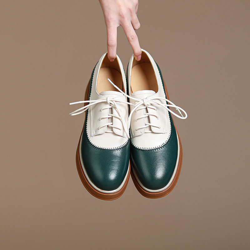 รองเท้าแฟชั่นผู้หญิงแบบผูกเชือ - Oxford Lace Up Women บทวิจารณ์และราคา