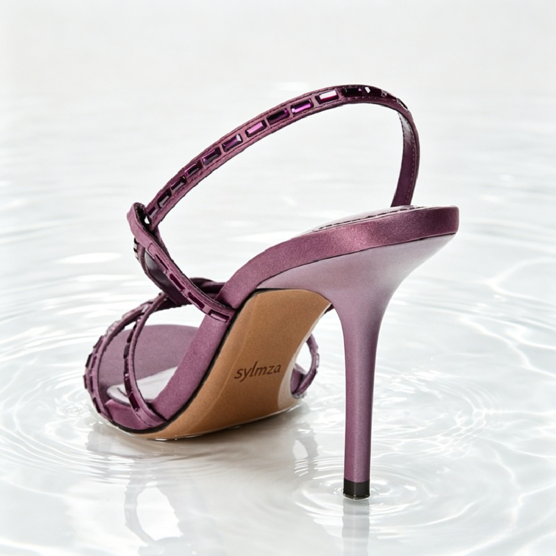 รองเท้าส้นสูงประดับคริสตัลสีม่ - Women'S Shoes Quality บทวิจารณ์และราคา