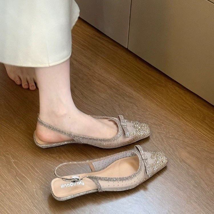 รองเท้าส้นเตี้ยแบบสวมประดับโบว - Mule Slip On บทวิจารณ์และราคา