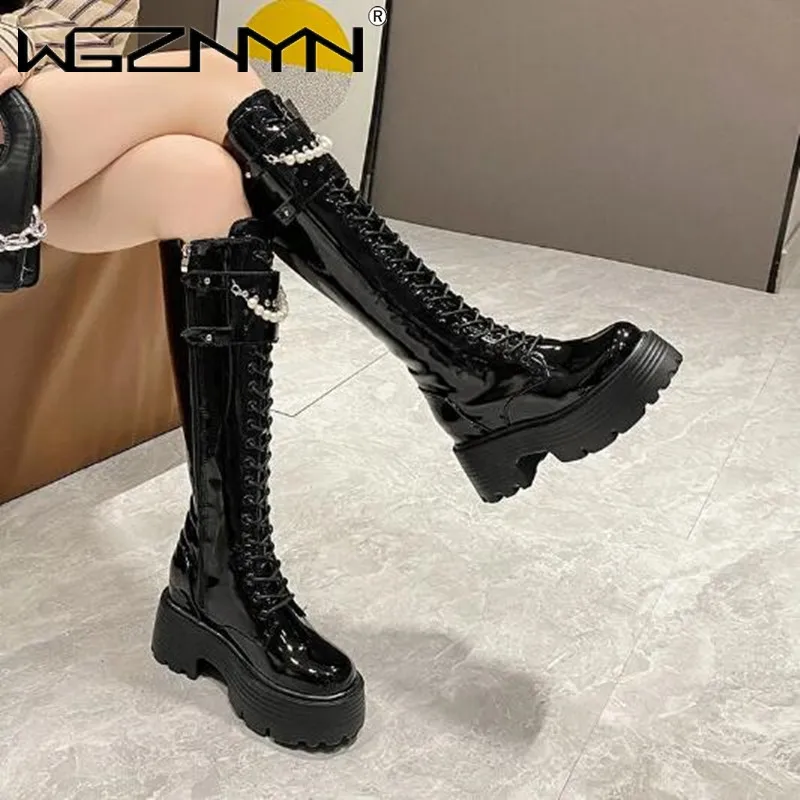 หนังฤดูหนาว WARM Plush รองเท้า - Knee High Boots Women บทวิจารณ์และราคา