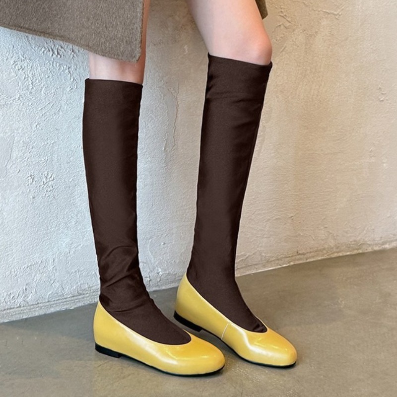 รองเท้าบูททรงกลมหุ้มเข่าสำหรับ - Sock Boot Women บทวิจารณ์และราคา