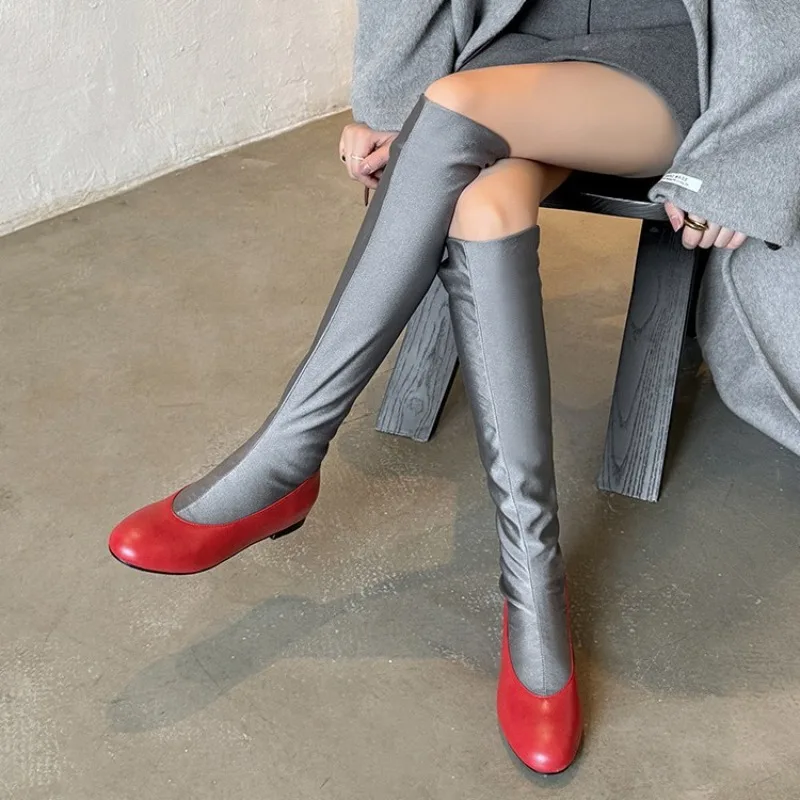 รองเท้าบูททรงกลมหุ้มเข่าสำหรับ - Sock Boot Women บทวิจารณ์และราคา