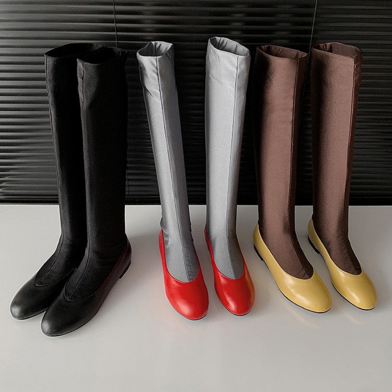 รองเท้าบูททรงกลมหุ้มเข่าสำหรับ - Sock Boot Women บทวิจารณ์และราคา