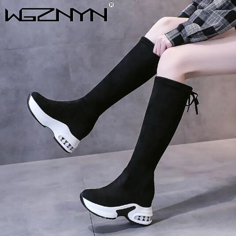 ฤดูหนาว WARM Chunky Platform ร - Knee High Boots Women บทวิจารณ์และราคา
