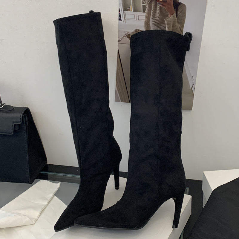 รองเท้าบูทส้นสูงทรงแหลมแบบเซ็ก - Knee High Boots Women บทวิจารณ์และราคา