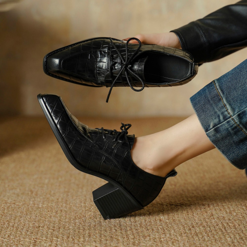 รองเท้าผู้หญิง หนังแท้ คอลเลคช - Oxford Lace Up Women บทวิจารณ์และราคา