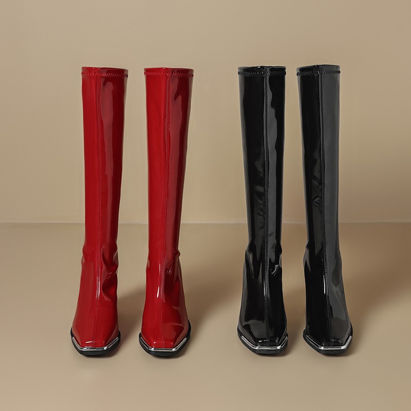 เข่ารองเท้าบูทสูงฤดูใบไม้ร่วงใ - Knee High Boots Women บทวิจารณ์และราคา